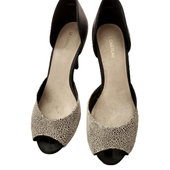 LE CHATEAU D'ORSAY LEATHER PEEP TOE PUMPS - SIZE 39 - Picture 1 of 8